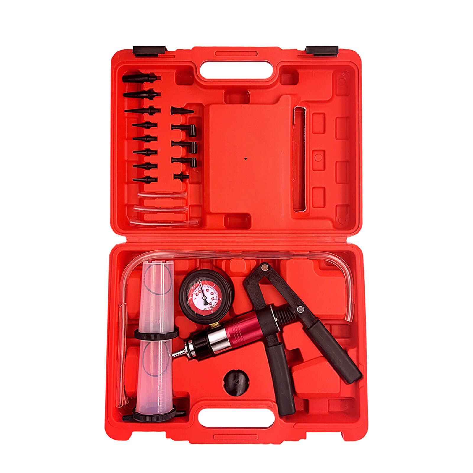Hand Vacuum Pump Held Brake Bleeder Tester Set Bleed Car Motorbike Bleeding Kit