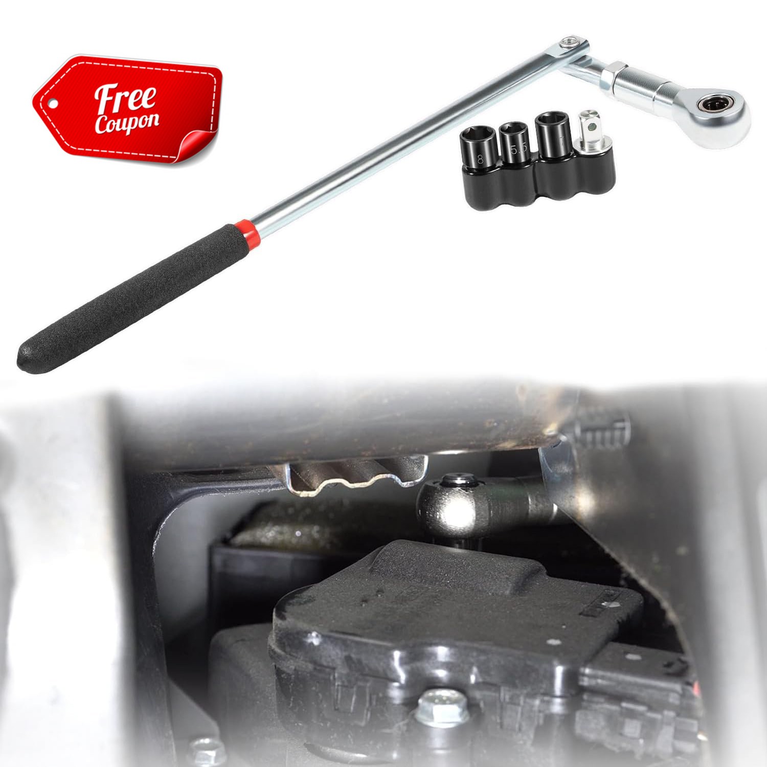 64180 Actuator Motor Ratchet Wrench Set 5.5mm 7mm 8mm Socket Tool
