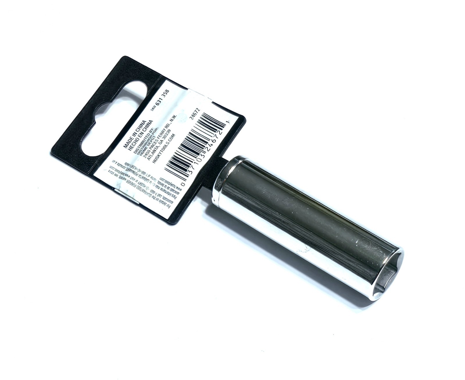 HUSKY 631-358, 9/16″ Deep Socket for 3/8″ Drive, SAE, 6-Point, Chrome Finish