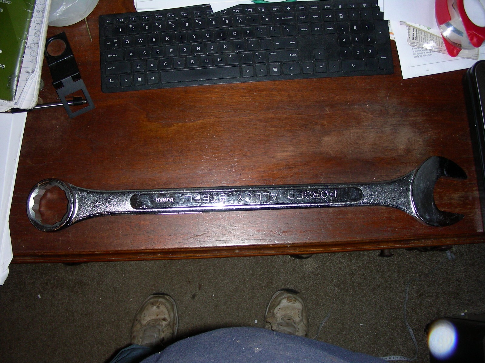 1 7/8 inch comb open end 12 point box end wrench-Forged Alloy Steel-23 1/2 in