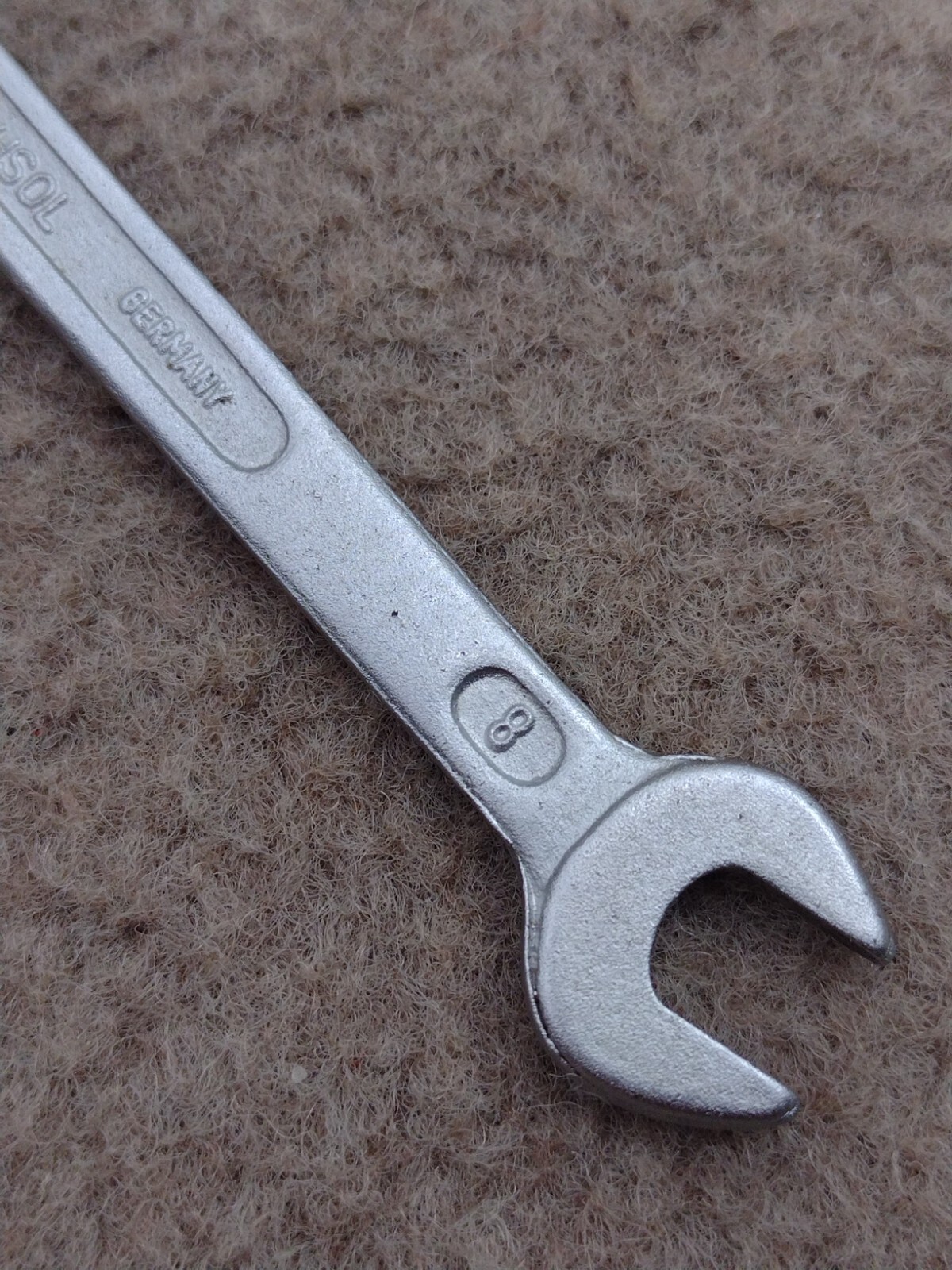 Rahsol 8mm x 10mm Double Open End Wrench Germany German Made Chrome Vanadium .