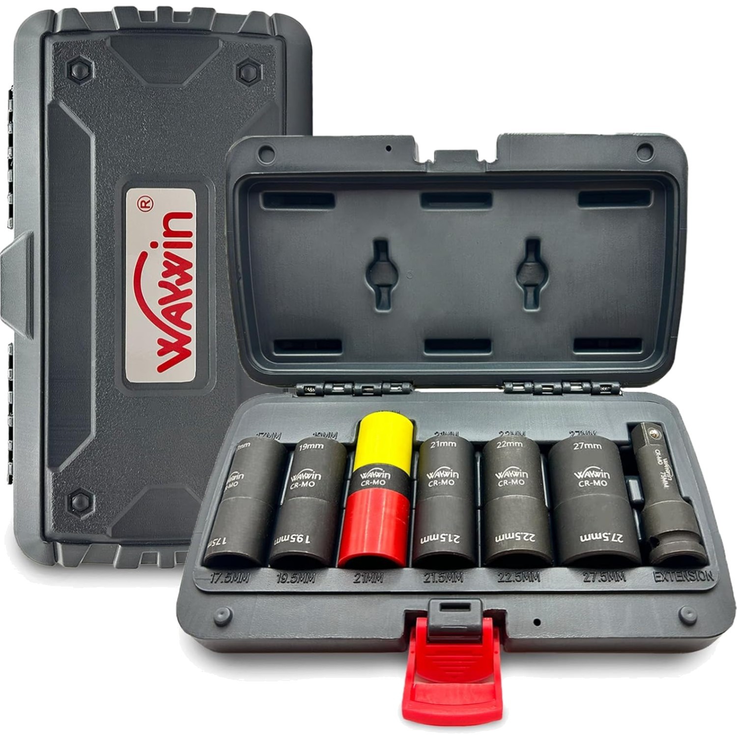 Double Ended Wheel Nut Socket Set 1/2 Inch Impact 7 Pieces 17-27.5mm