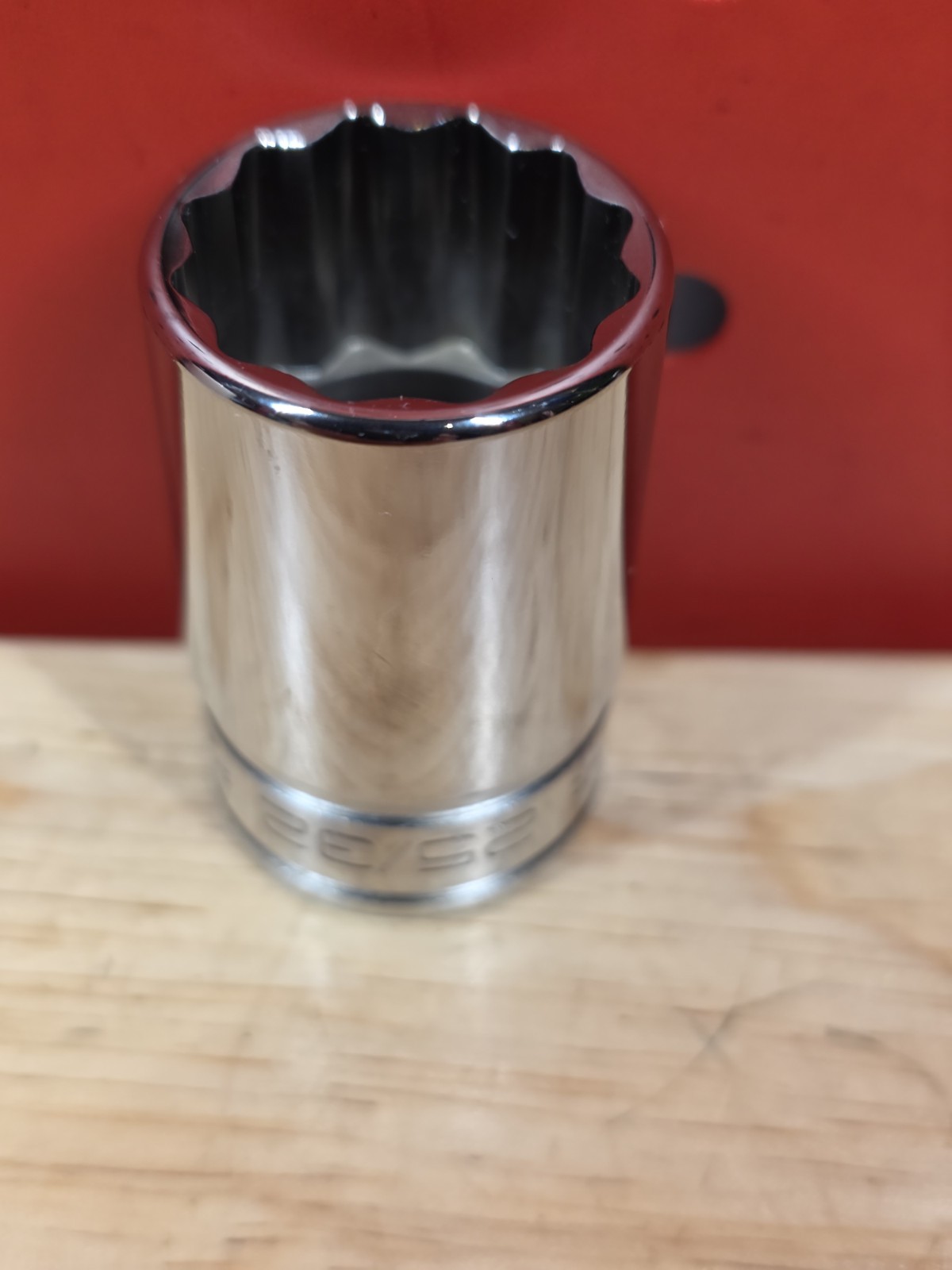 Snap-on Tools FDS251 25/32″ NICE 3/8″ Drive 12-Point SAE Semi-Deep Chrome Socket
