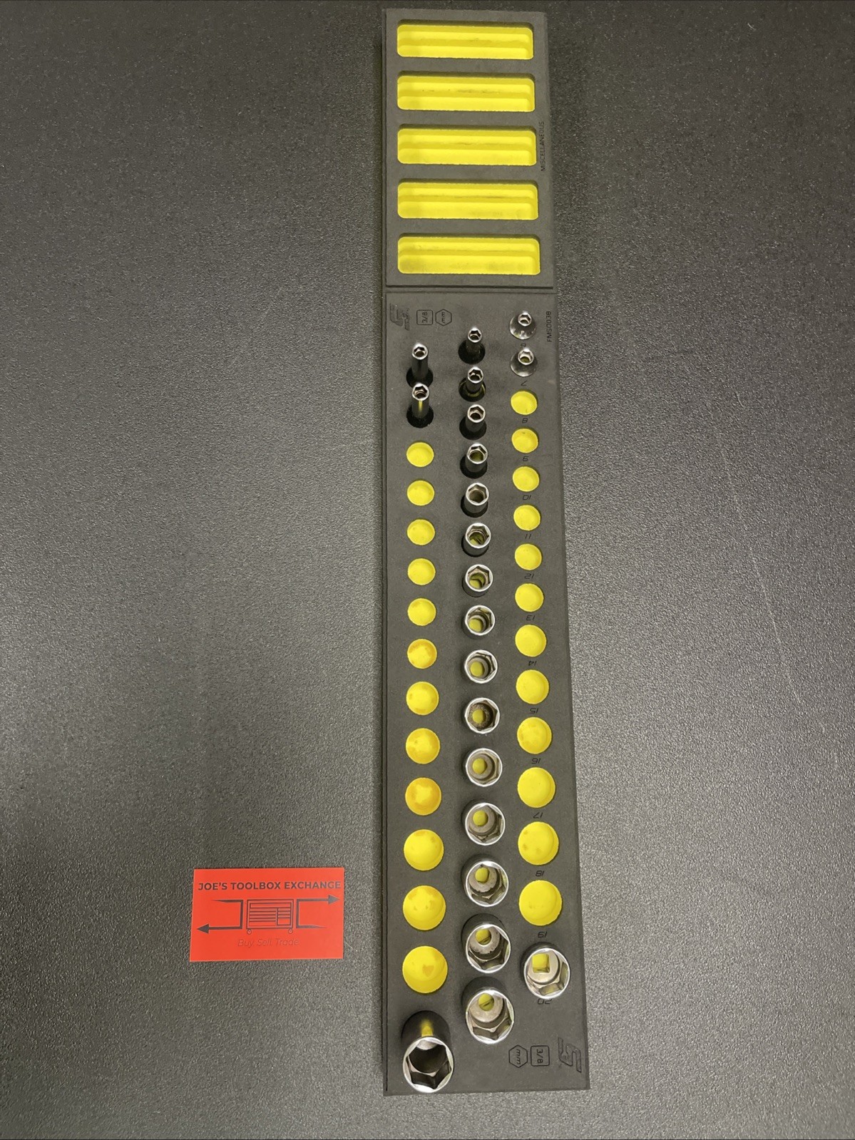 Snap-on 221SFMSFHVX 21pc 3/8″ Dr. Metric Socket Set 6–20mm Shallow & Deep Hi Viz