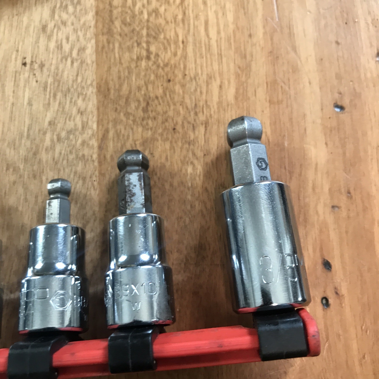 MATCO Lot Of 7 Hex Ball Socket Drivers , 3/8” Drive ALL IN GOOD CONDITION SAE