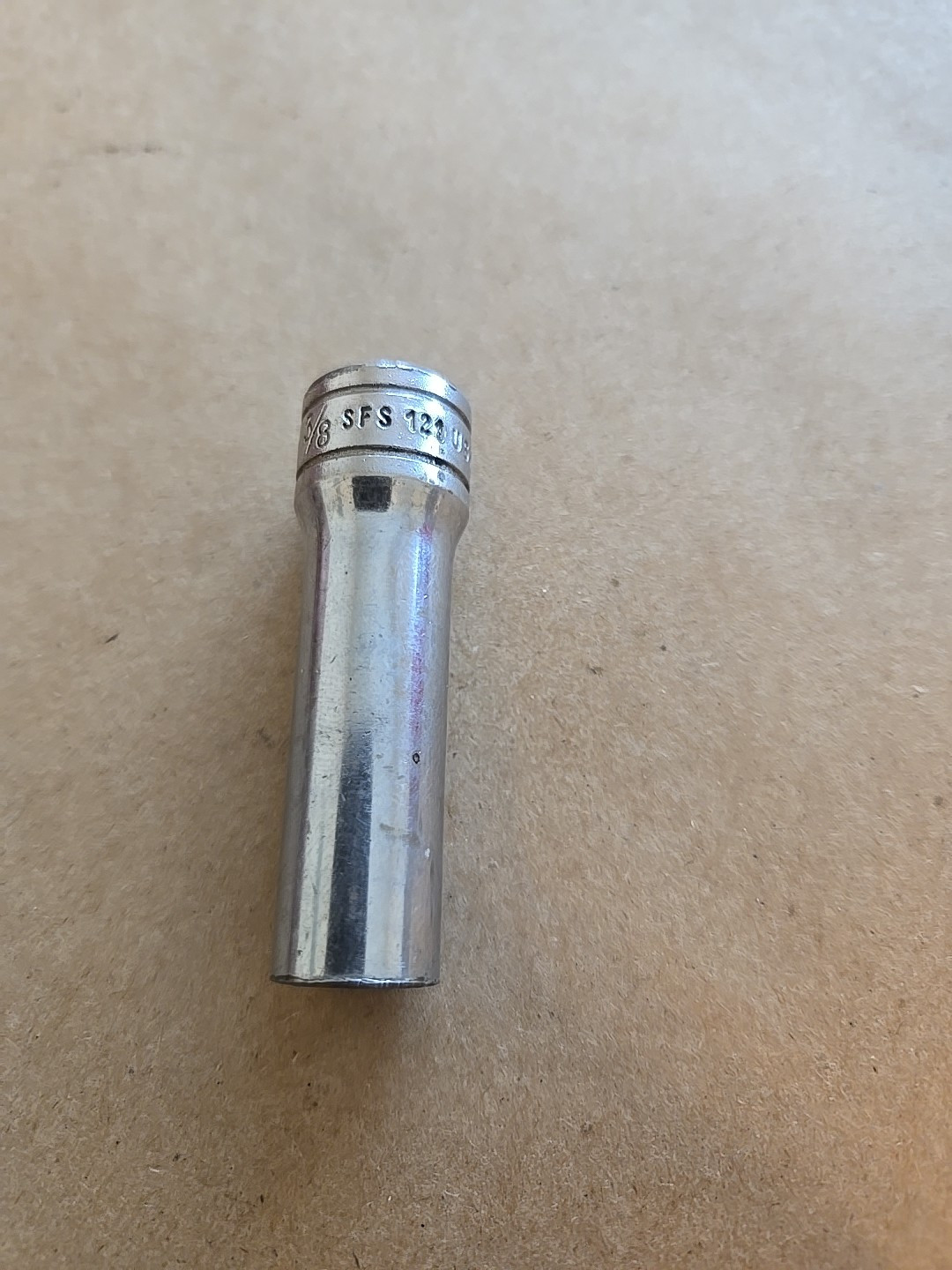 Snap On 3/8″ Drive 3/8″ 6PT SAE Deep Chrome Socket Worn SFS121