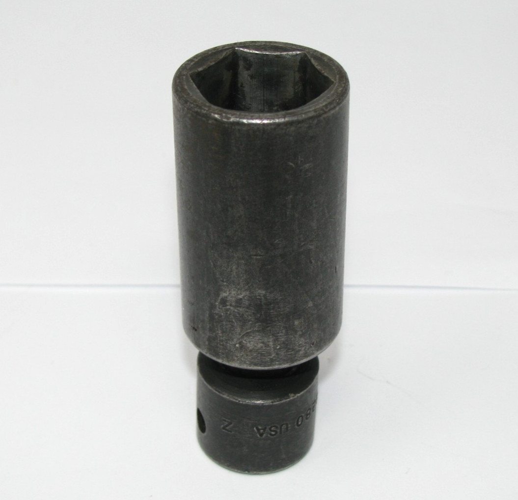 Snap-on 1/2″ Drive 6 point 7/8″ Impact Swivel Socket SIMB280A USA