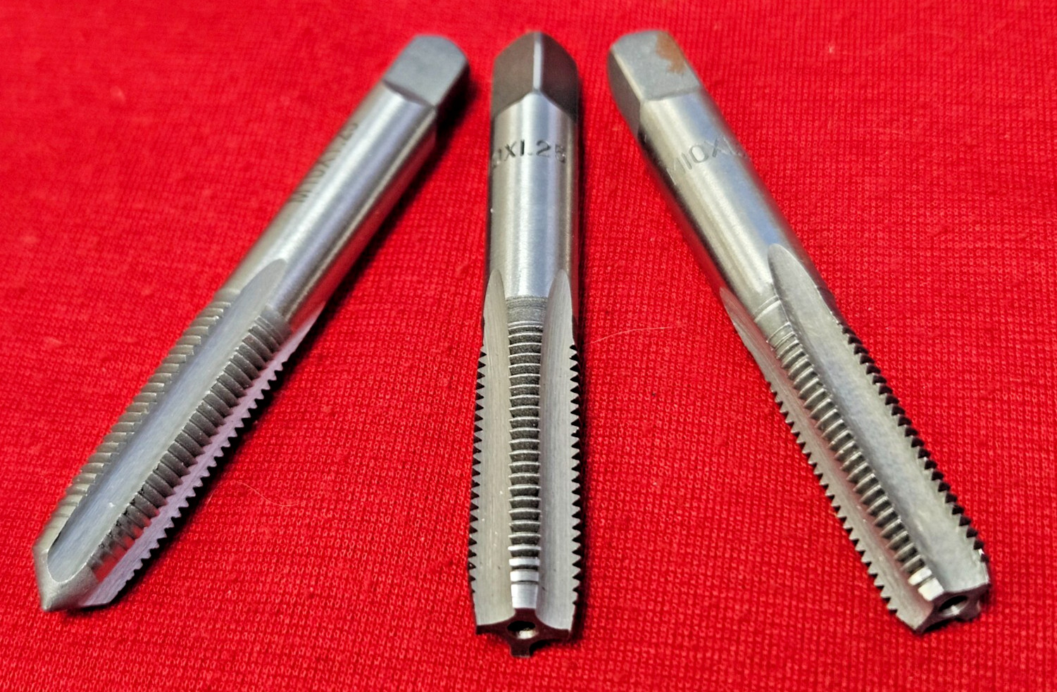 M10 x 1.25 Tap Set Irwin 2739 3PC USA Hanson Carbon Steel 10mm