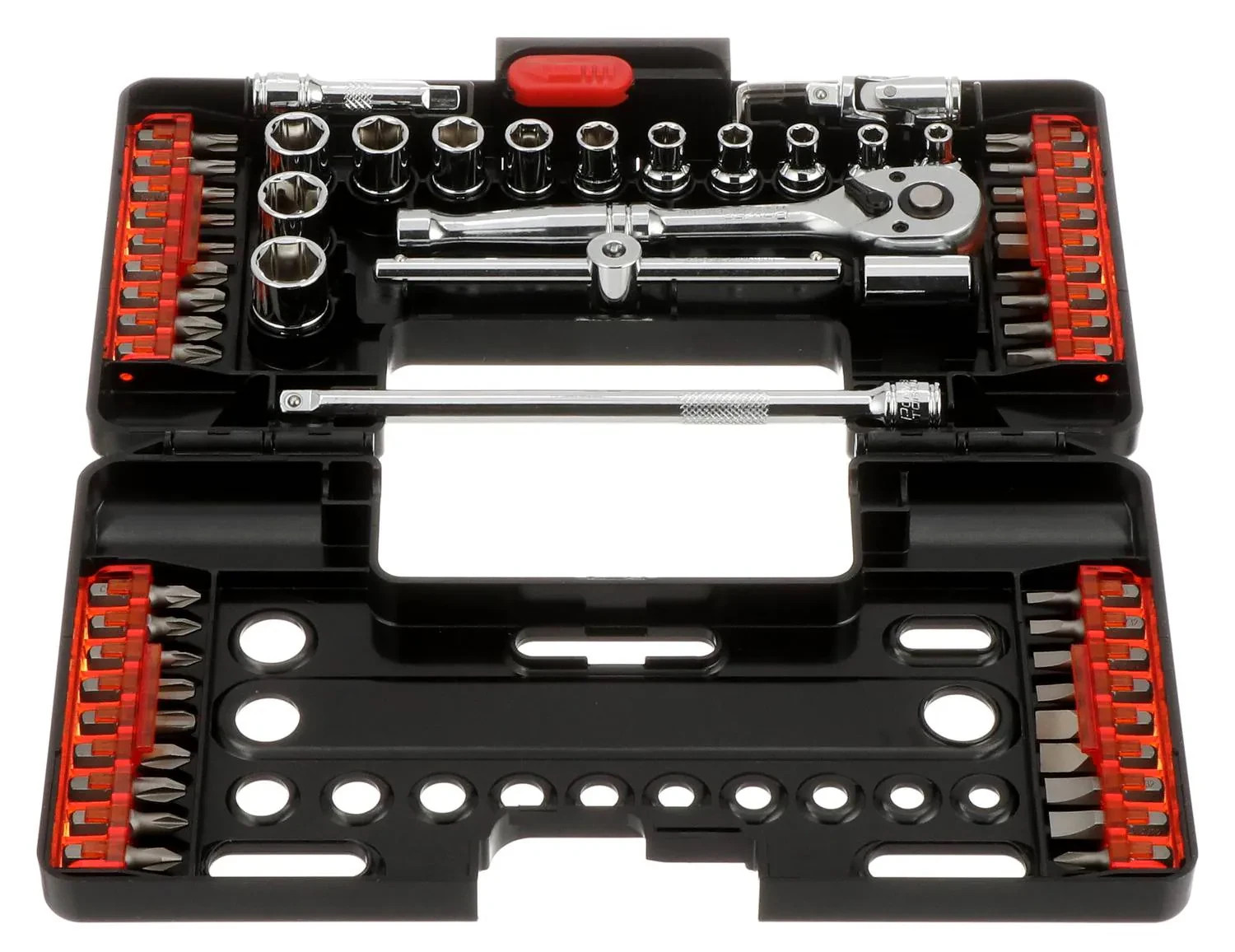 Power Torque 57 Piece 1/4 Inch Drive 6 Point Metric Socket And Bit Driver Set