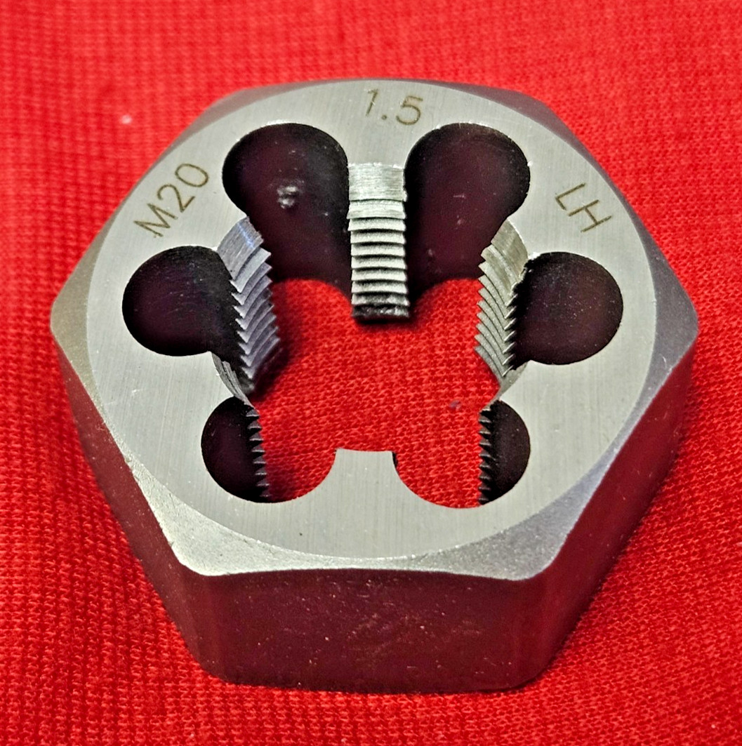 M20 X 1.5 20MM LEFT HAND x 1.4″ Hex Rethread Die Alfa MHD70775L CS LH Metric