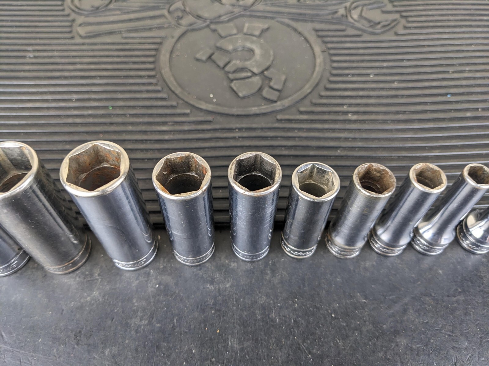 #bg229 Snap on Tools 211SFSY 3/8″ Drive Deep Chrome Socket Set Socket Set