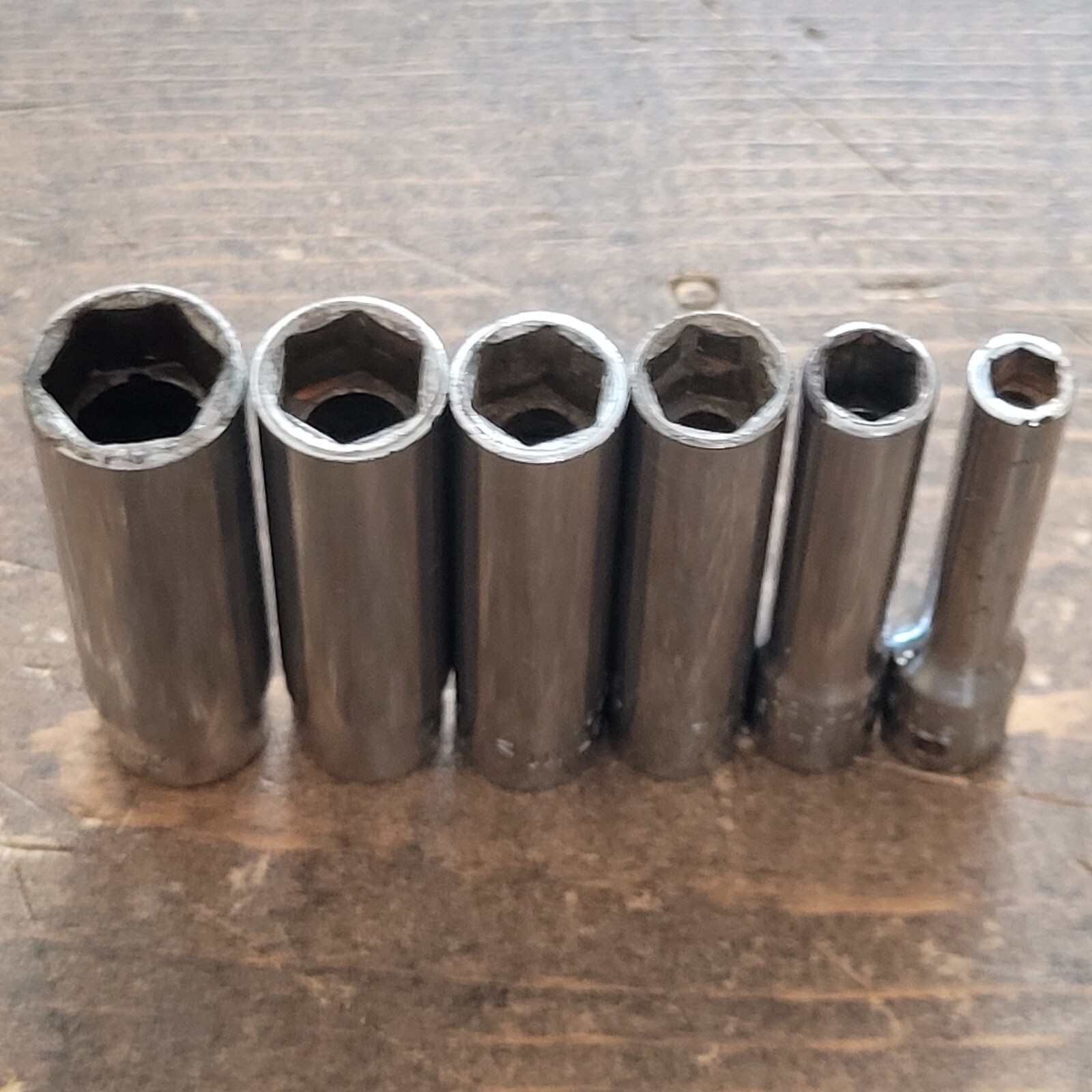 Snap On Tools STM 6 pc 1/4″ Drive 6-Point Deep Socket Set SAE 3/16″ to 7/16″