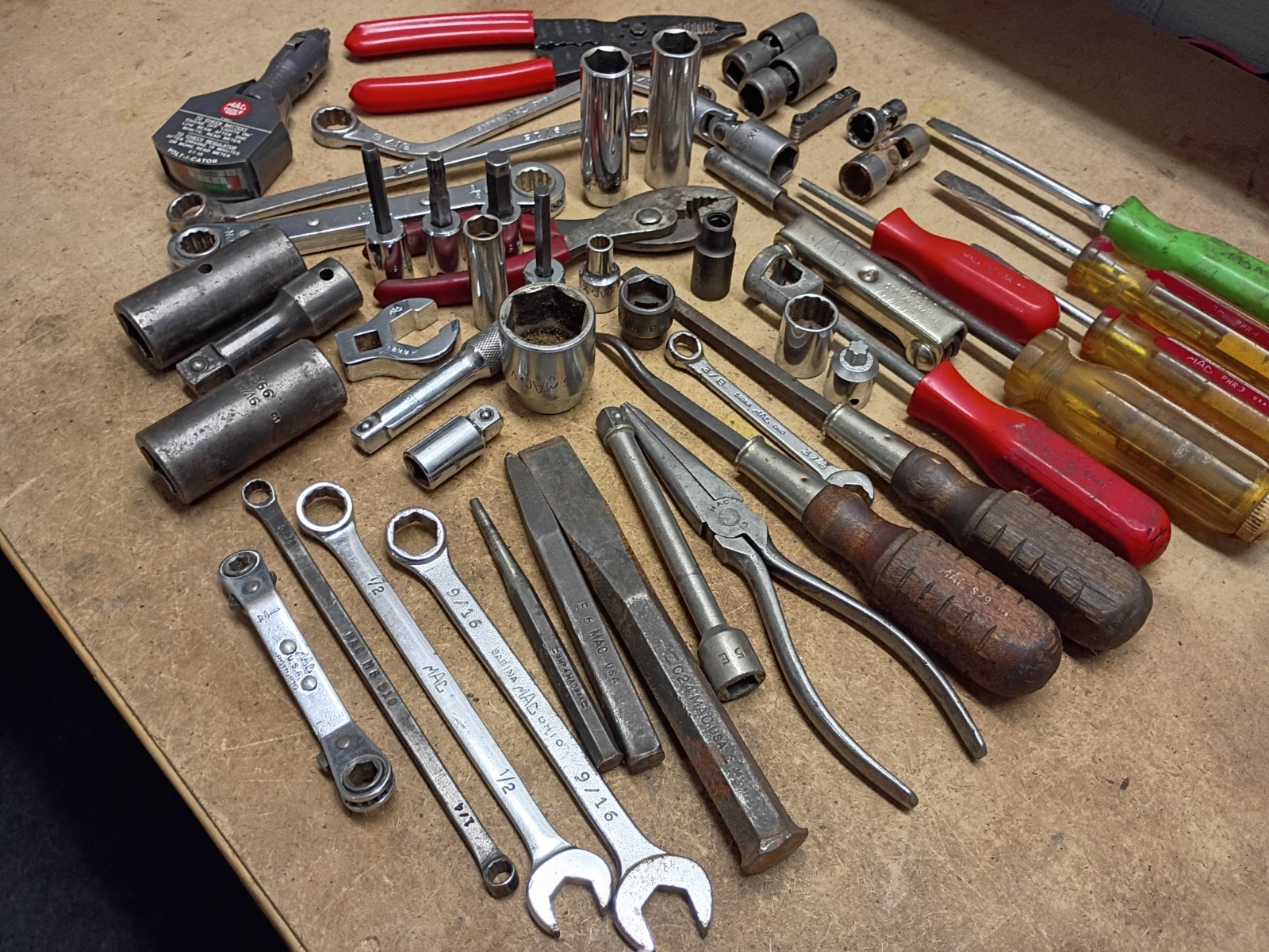 Huge Lot of 50 pc. MAC Tools – Wrenches, Sockets & Much More.