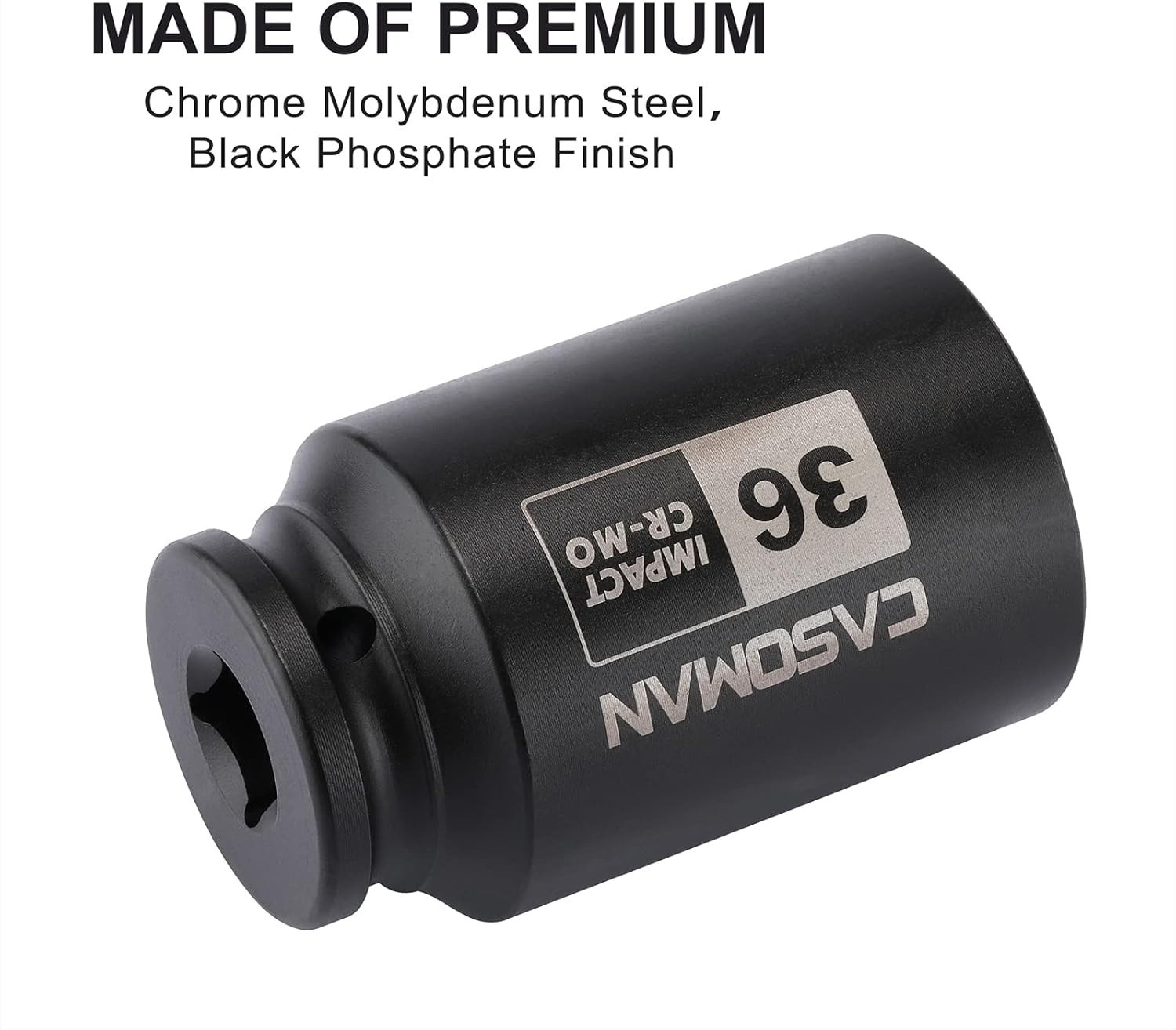 Durable 1/2″ Drive 36mm 12PT Axle Nut Socket – Corrosion-Resistant Finish