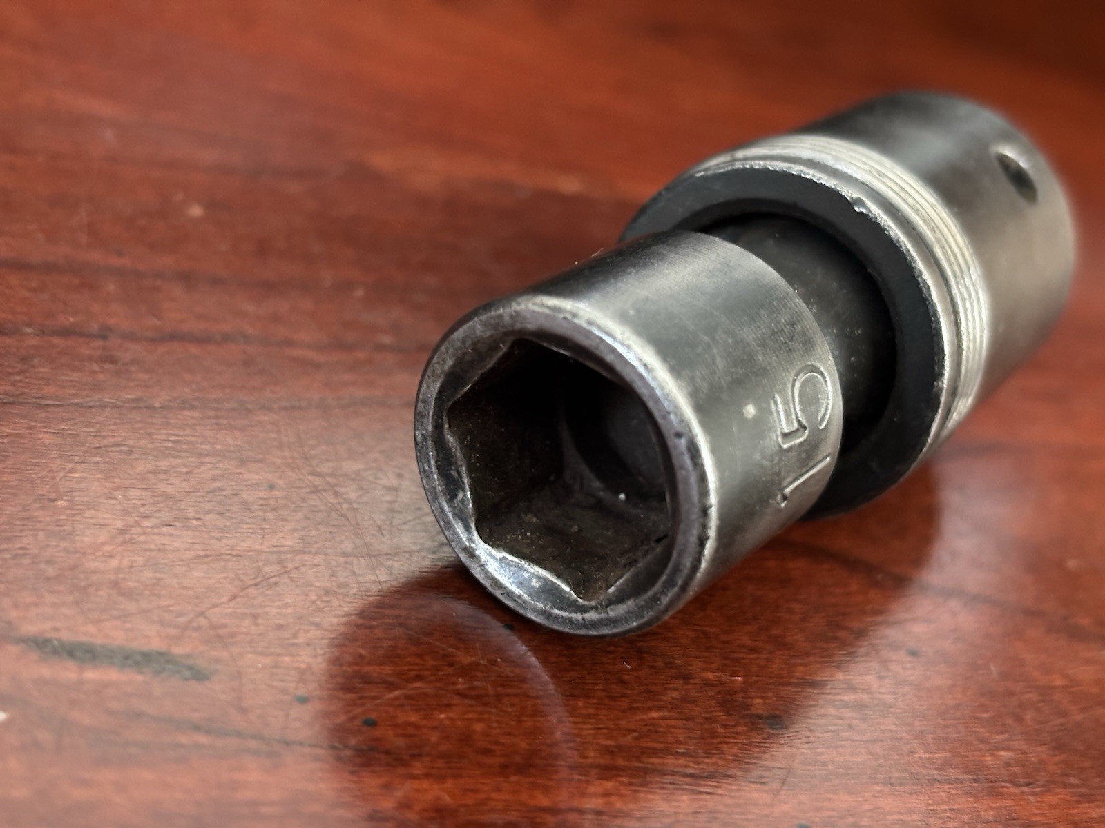Pittsburgh Tools-CR-V Universal Socket # 15-USA-1/2″ drive-6 Point-Spring Action