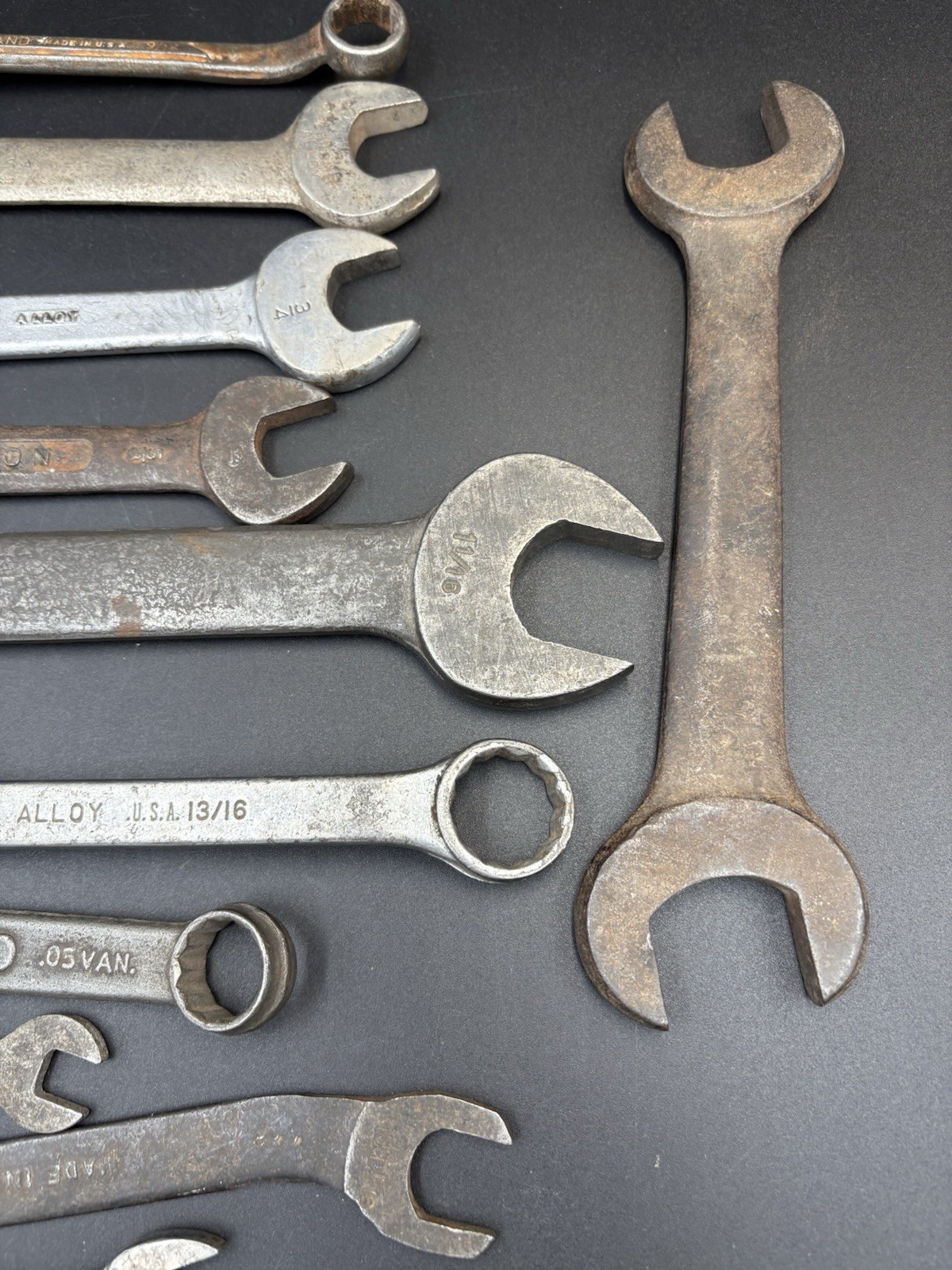 Lot Of 13 VTG Miscellaneous Wrenches, Various Sizes
