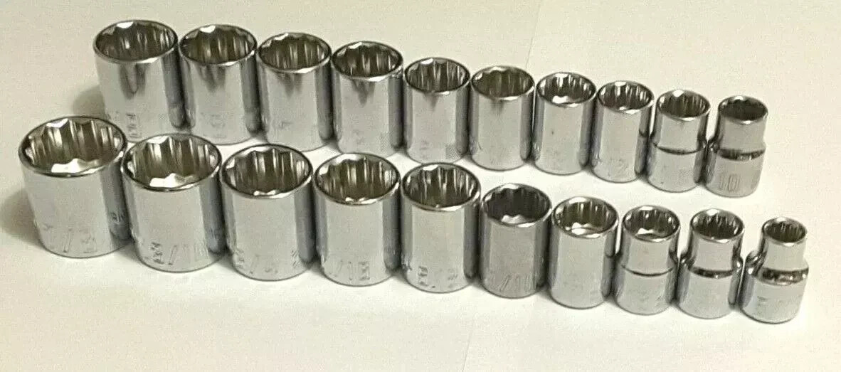 Craftsman 20pc 3/8-inch Drive Socket set SAE and Metric, 12 Point Shallow Std