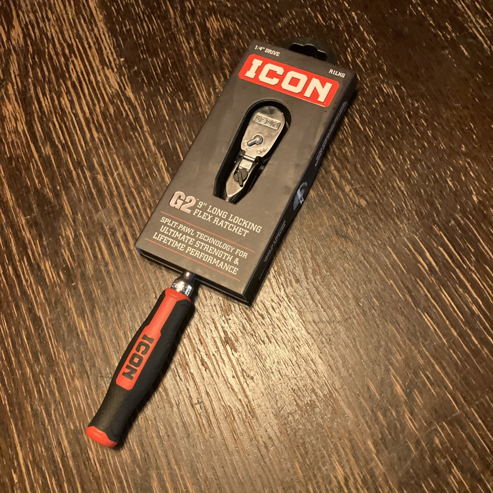 ICON R1LKG G2 9″ LONG LOCKING FLEX RATCHET 1/4 INCH DRIVE