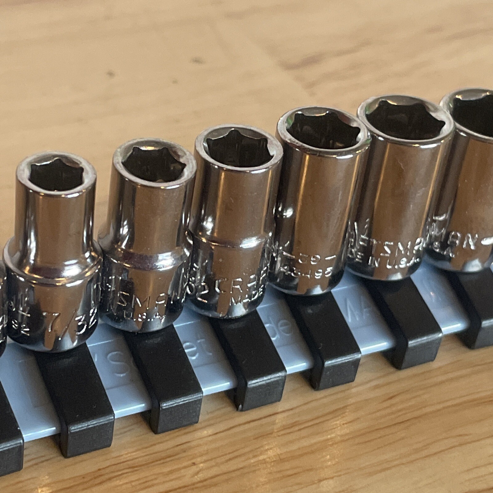 Craftsman 11pc. SAE 1/4″ Drive 6 Point Socket Set 5/32-9/16” Inverted G2 USA