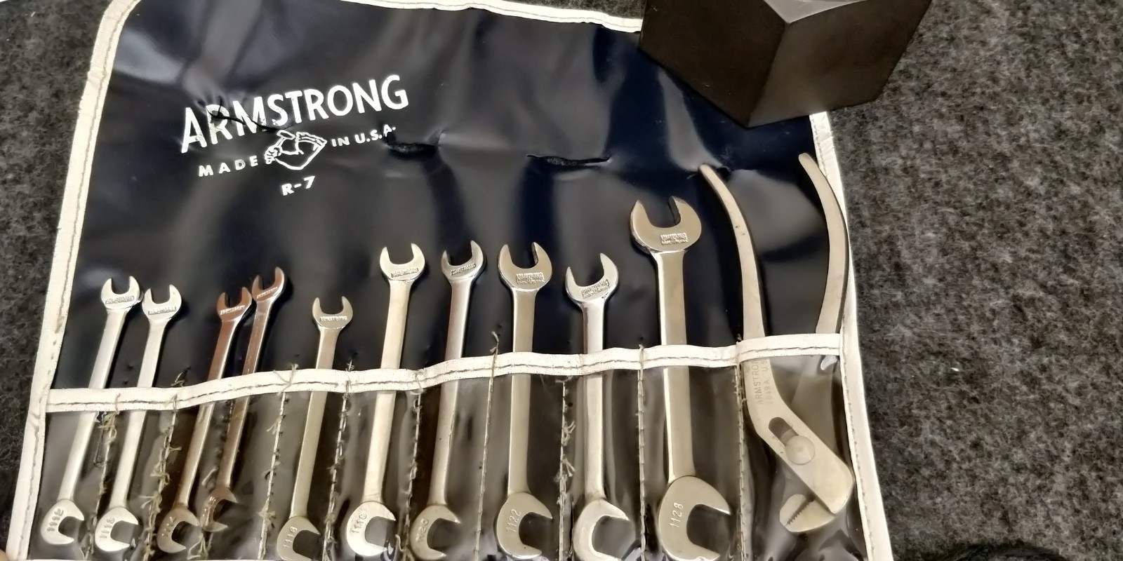 Excellent Vintage Armstrong 1140P Miniature Angle Wrench Set complete