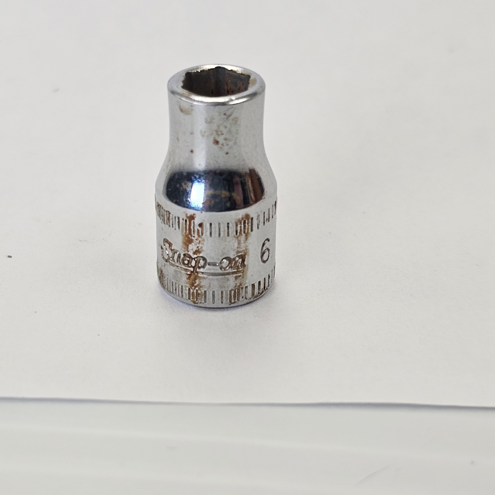 Snap-on TMM6, 6mm Metric 1/4″ Drive 6-Point Shallow Socket Chrome USA