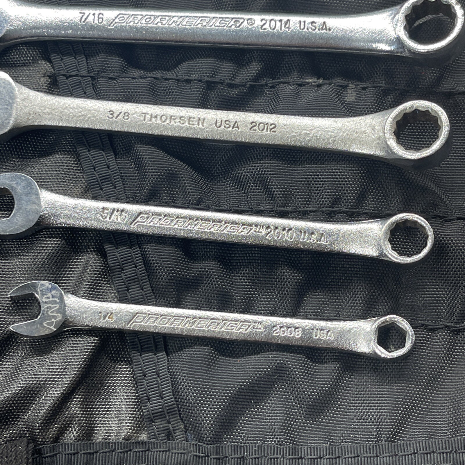 15 Piece Proamerica USA SAE 12 Point Combination Wrench Set 1/4 – 1-1/8 + Roll