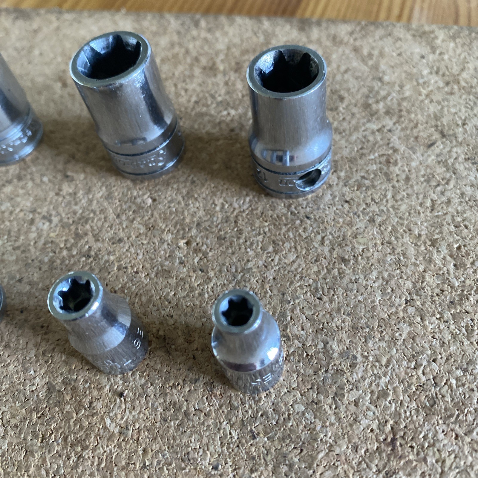 Snap On FLE/TLE Female Torx Bit Bundle – 16-14-12-10-6-5 Mm – 6 Pcs Metric