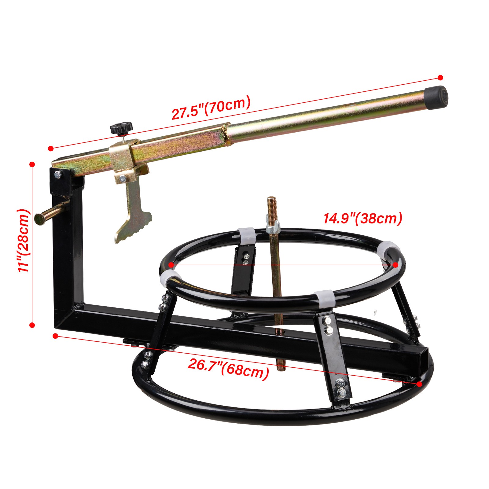 Portable Motorcycle Tire Changing Stand with Bead Breaker for 16in to 21in Tires