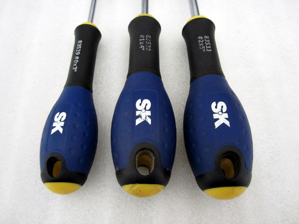 S-K Tools 9pc Slotted Phillips PoziDriv Screwdriver Set Facom SK France