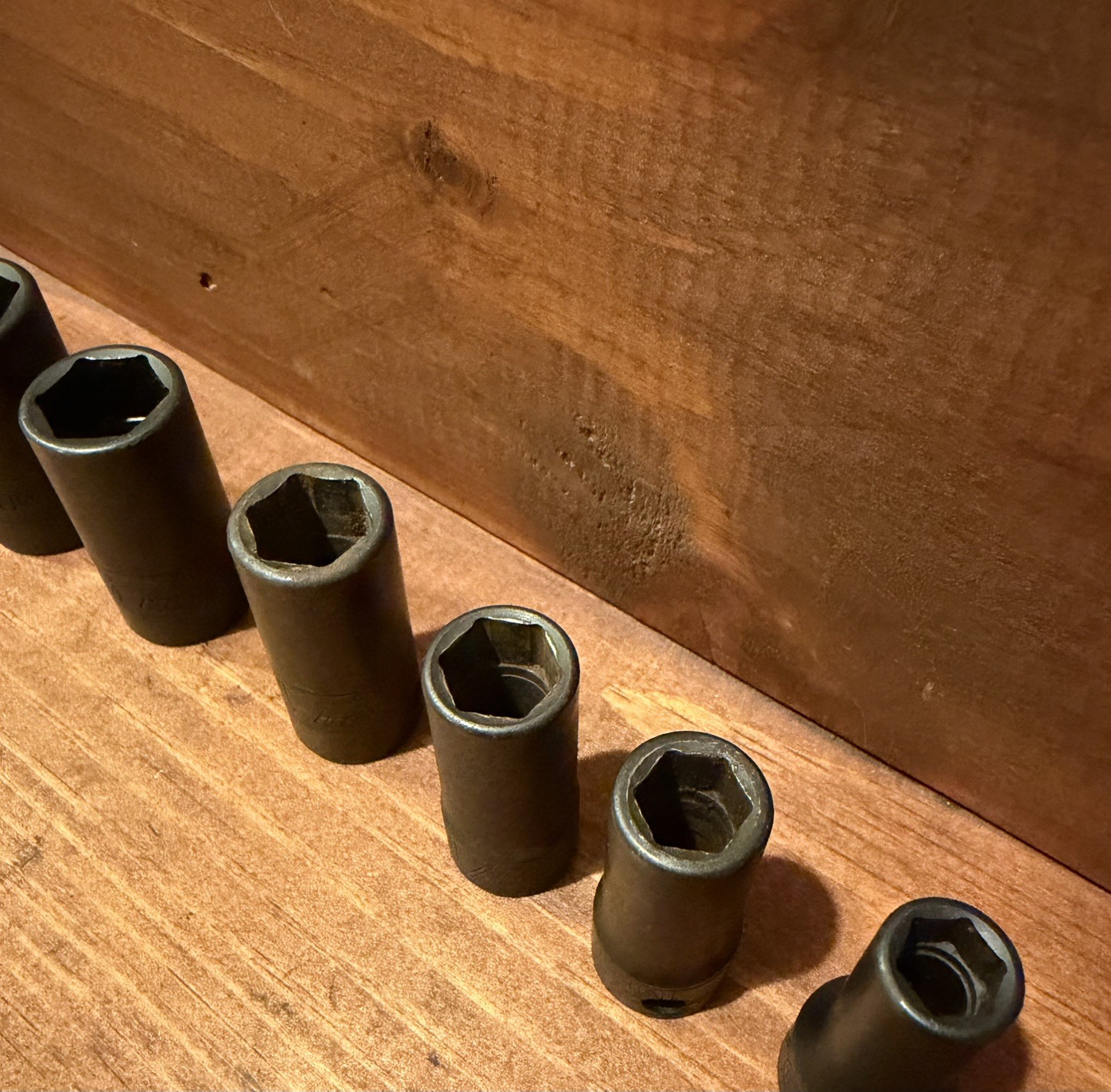 Snap on 3/8” Drive 10Pc 6pt SAE Semi Deep Impact Socket Set 5/16-7/8”, 210IMFSYA