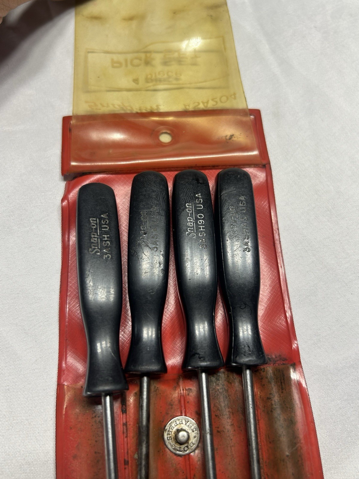 Snap on ASA204 4pc Black Hard Handle Mini Pick Set USA