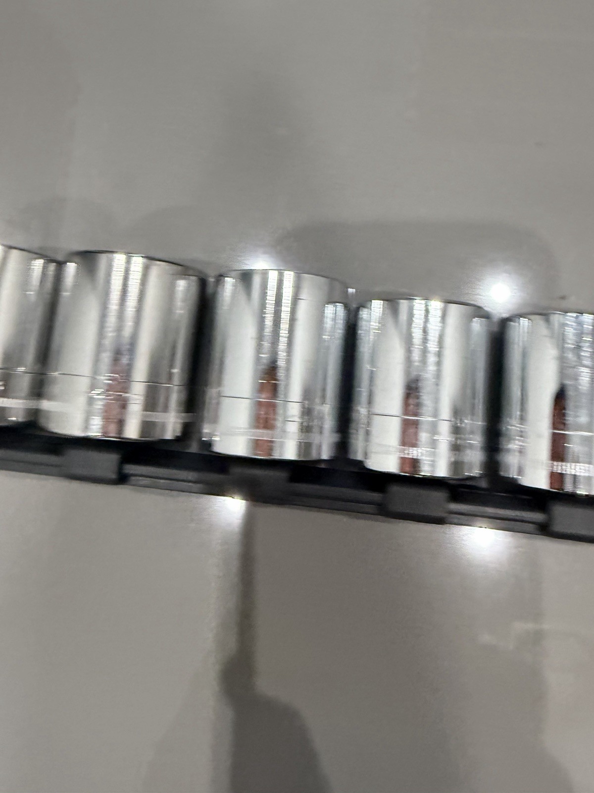 10pc CRAFTSMAN 1/2″ DRIVE » VINTAGE» 12PT SOCKET SET W/ HOLDER SAE USA 18-27mm