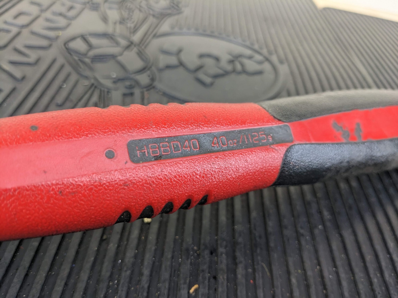 #bc022 Snap On HBBD40 RED 40 oz Ball Peen Soft Grip Dead Blow Hammer