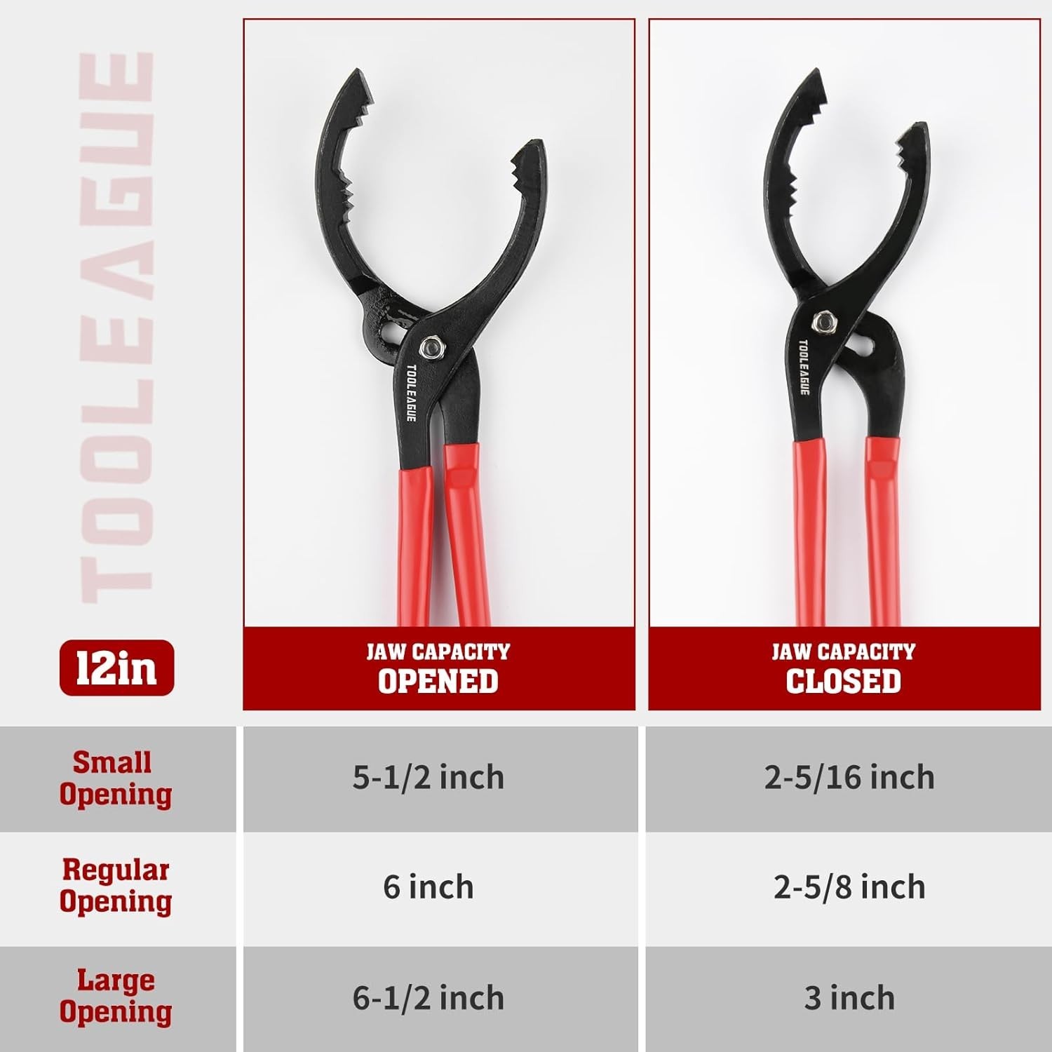 12″ Adjustable Oil Filter Pliers, Adjustable Oil Filter Wrench Removal Tool
