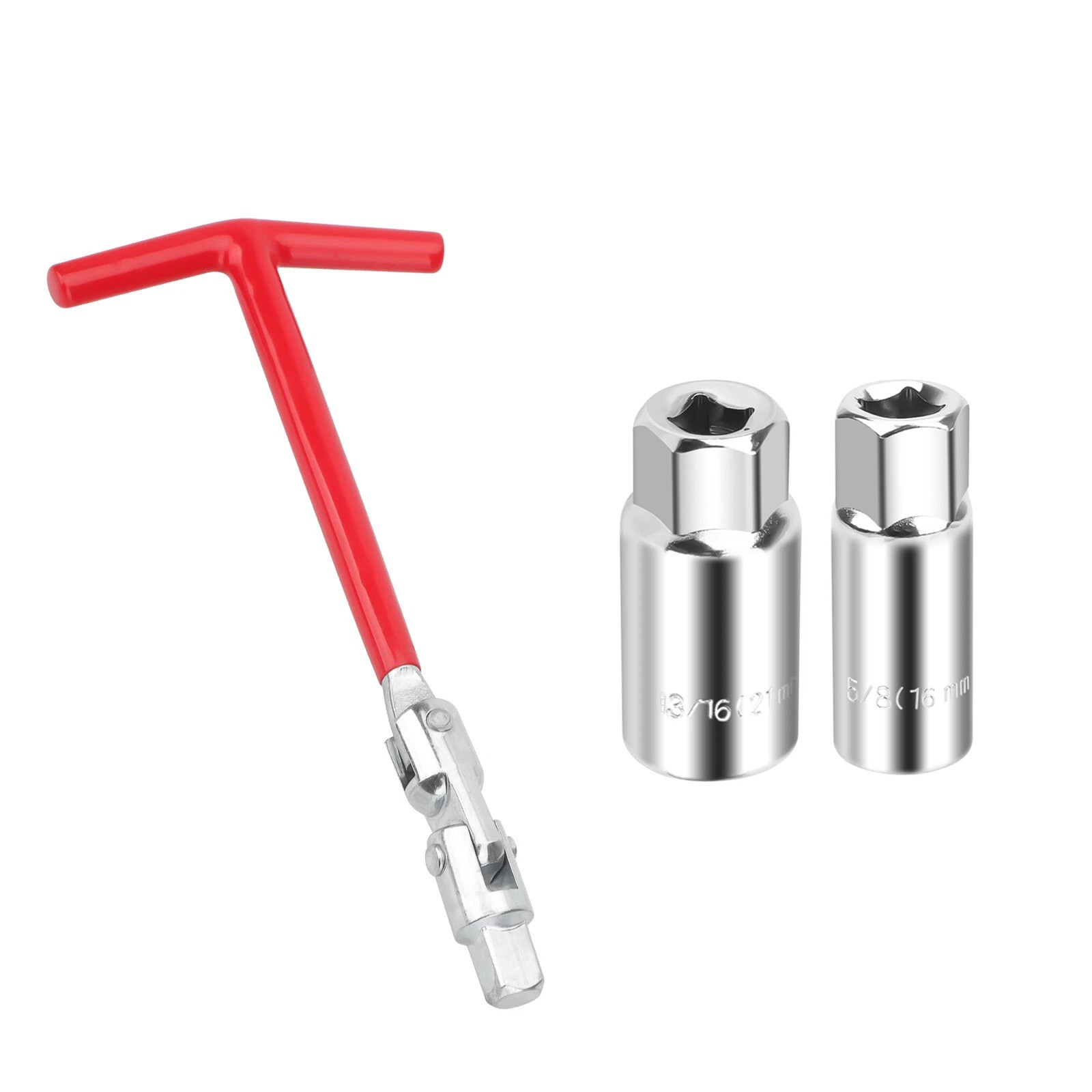 16mm 21mm Spark Plug Socket Wrench T-Handle Swivel Removal Tool for Automotive