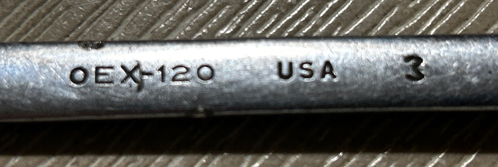 Vintage Snap On Tools OEX120 3/8″ Short Combination Wrench 12 Pt Chrome-USA