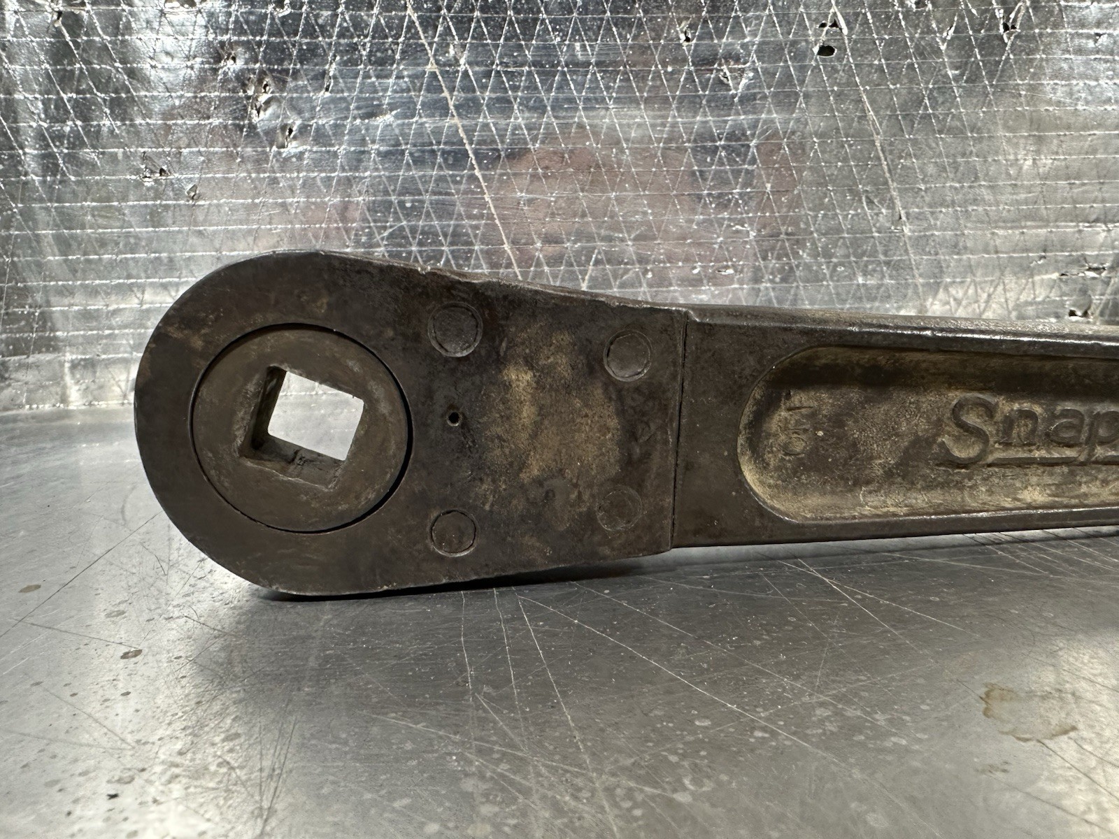 Rare 1920s Snap-On Tools Pre-Patent First Casting 5/8” Drive Push Thru Ratchet