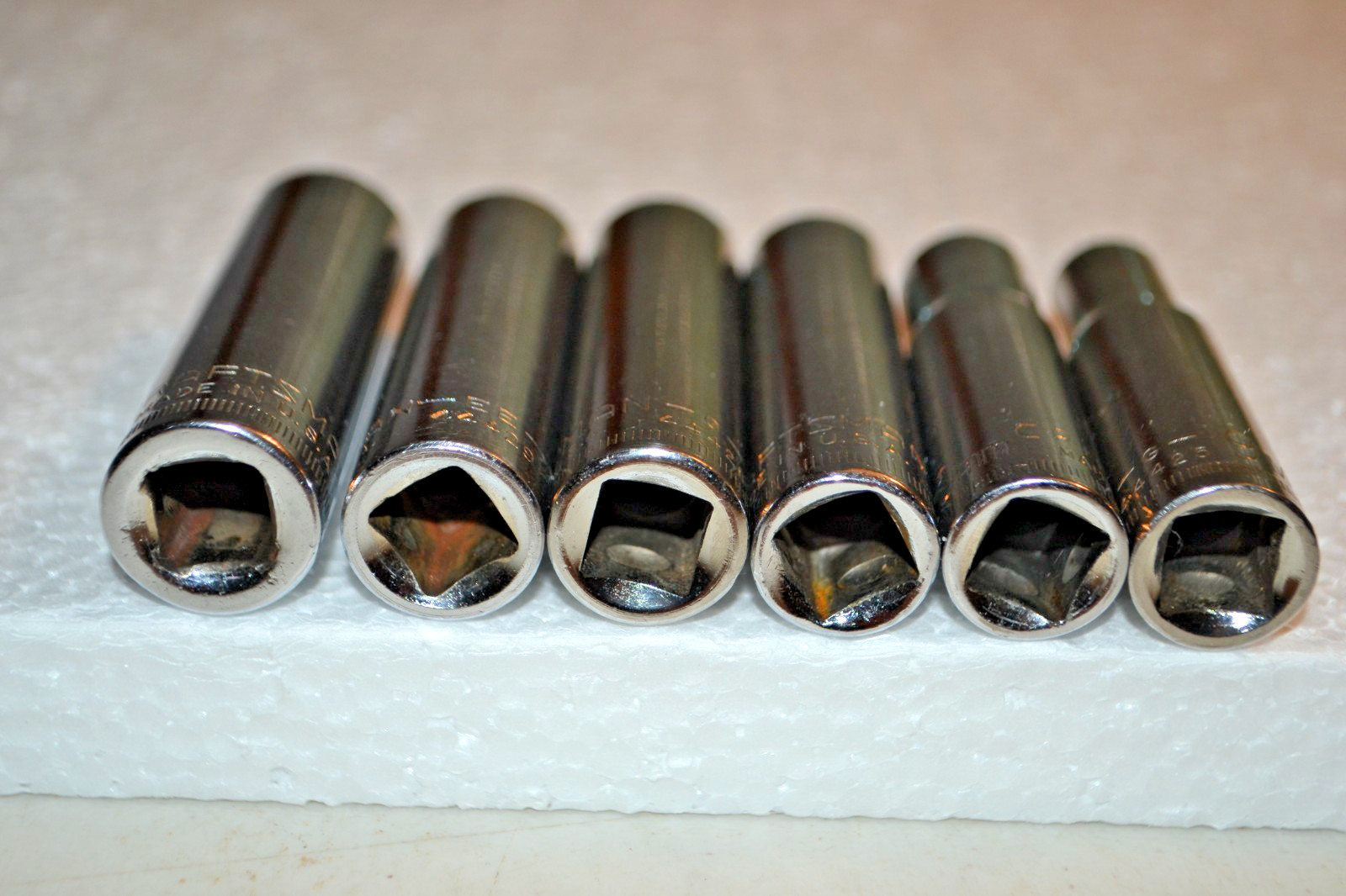 Craftsman Metric 3/8 Drive Deep Well 6 Point 9-19MM Sockets Made in USA 11 Pcs