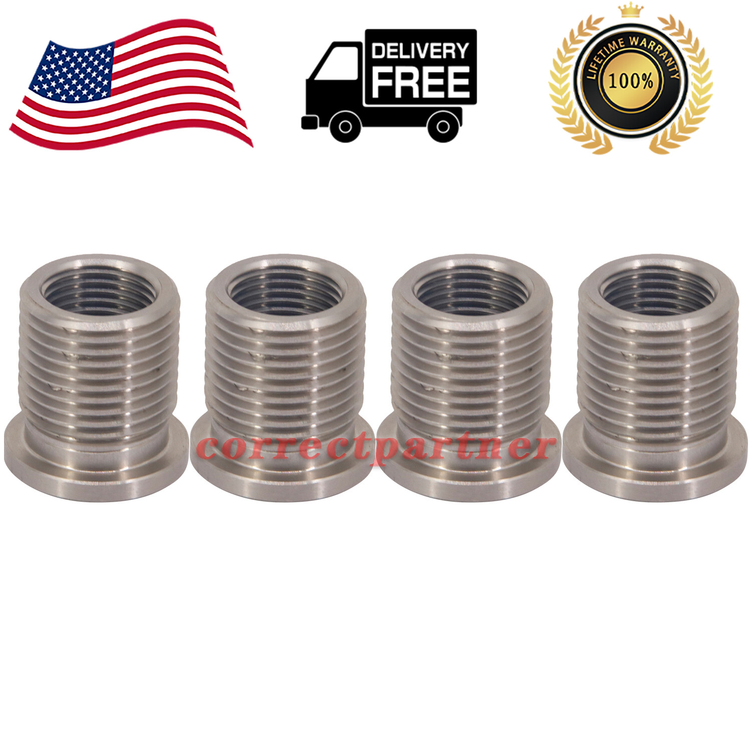 14mm Spark Plug Port Inserts CAL389-100 4. 6L 5. 4L 6. 8 V-10 For Ford Triton *4
