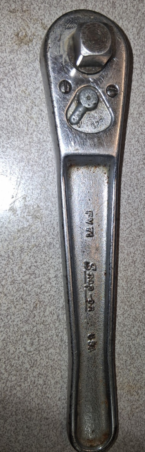 Vintage SNAP-ON FV71 3/8″ Drive Ratchet Compact, Made in USA, Tested & Working!