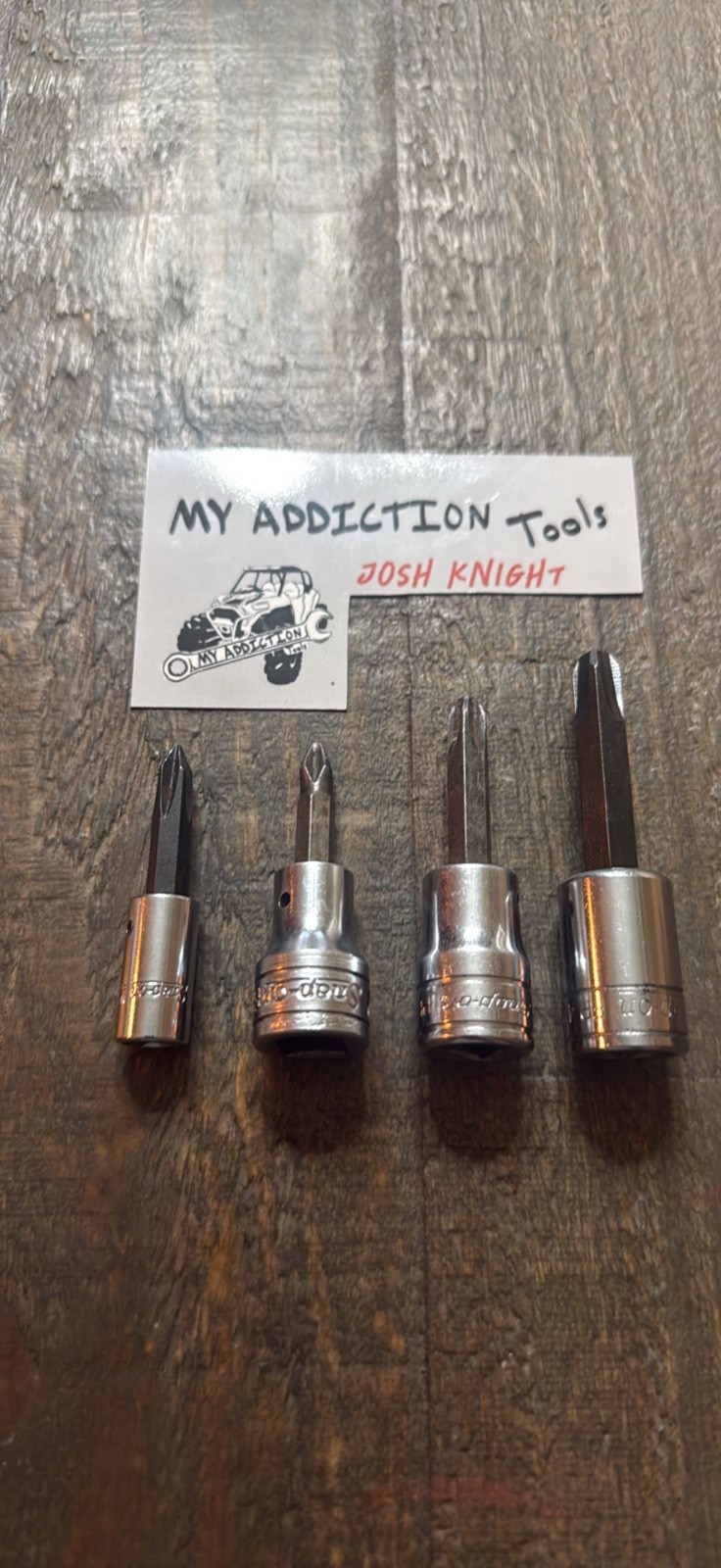 Snap on 4 piece Phillip bits tool set clean, and no owner markings