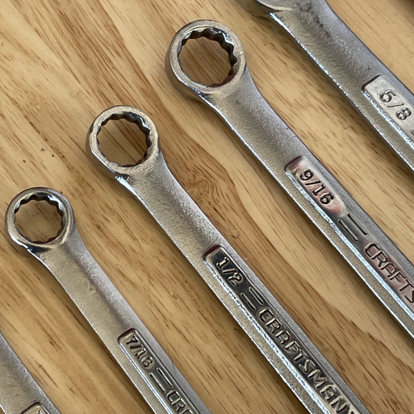 Craftsman SAE Combination Wrench Set 5/16- 3/4″ All VA Series Wrenches 10pc USA