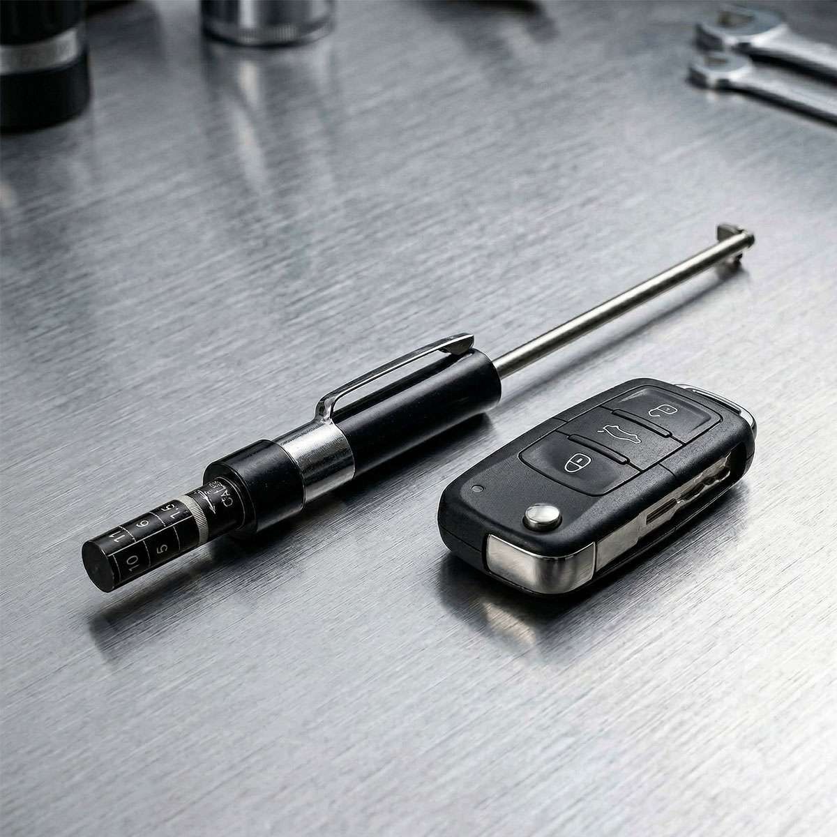 Brake Pad Thickness Gauge Measure Tool Scale car Detection Pen Base Plate 6mm