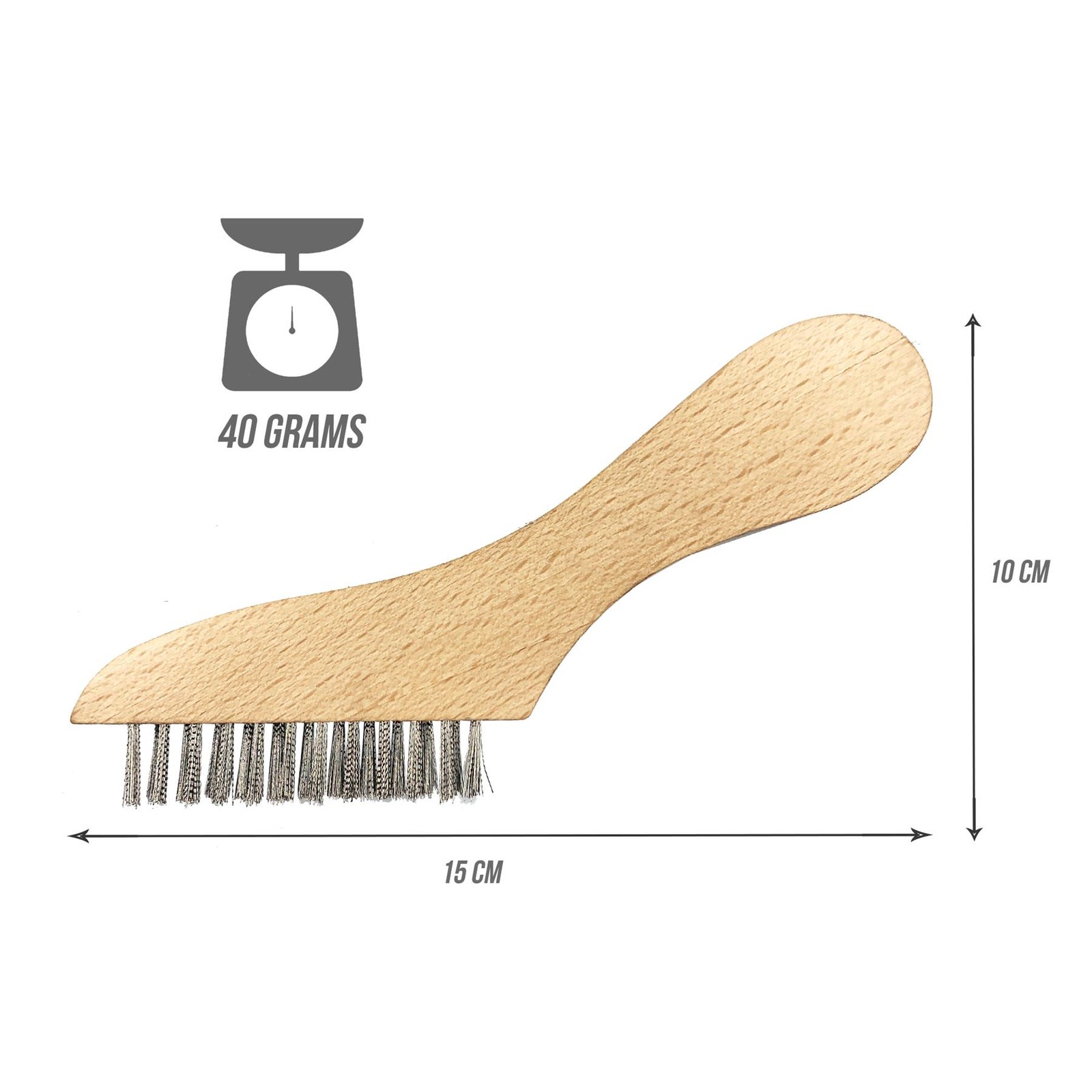 SMALL WIRE SCRATCH TOOL BRUSH STAINLESS STEEL METAL BRISTLES GROUT CLEANING