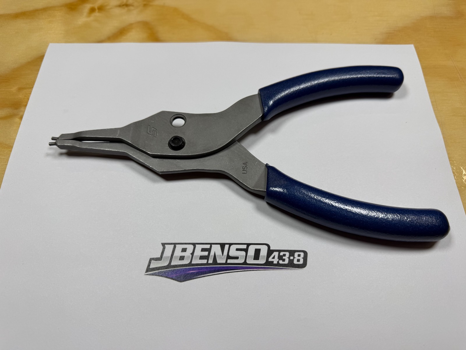 Snap-on Tools USA NEW POWER BLUE Straight Tip .090 Snap Ring Pliers SRPCR9000MB