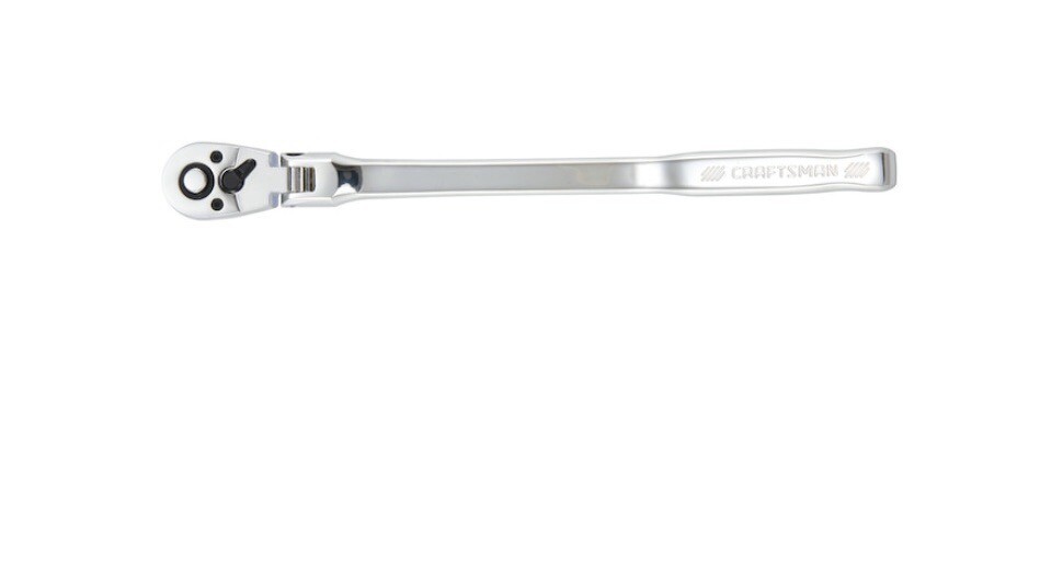 Craftsman 72-Tooth 3/8-in Drive Chrome Bent Handle Flexible Head Ratchet