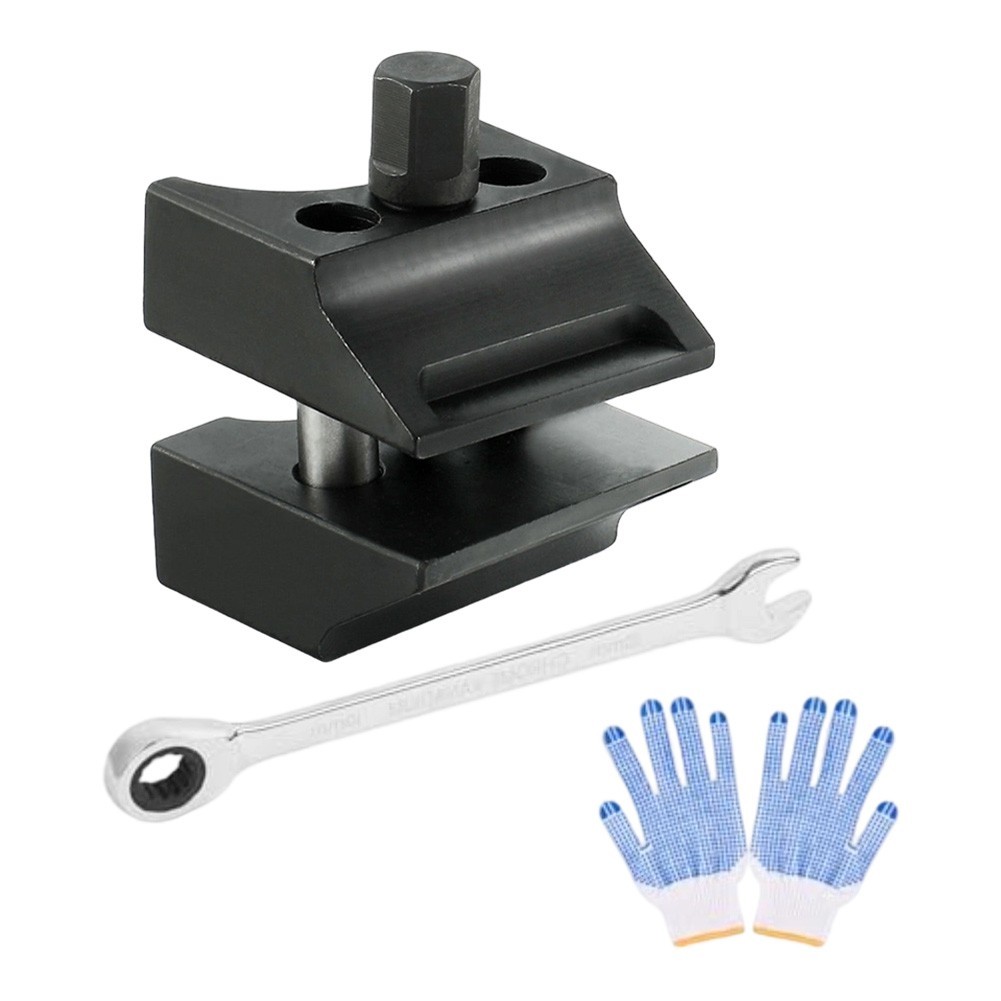 Automotive Suspension Expander Separator Tool with Dual Head Wrench and Gloves