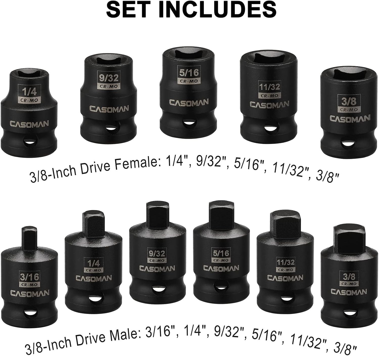 Corrosion-Resistant Socket Set, 3/8″ Drive