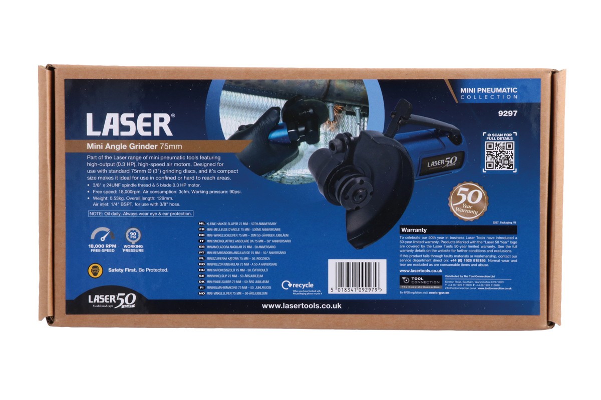 Laser Tools 9297 Mini Angle Grinder 75mm
