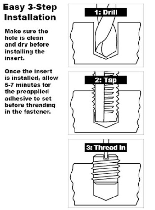 Smart Thread Repair Kit for Aluminum and Soft Metals – 3/8-16 Inserts Included